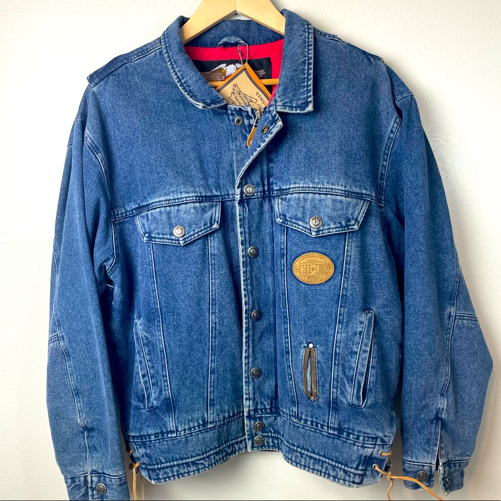 Harley Davidson Big Twin Vtg Denim Jacket